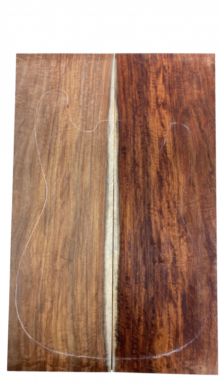 Top Koa, African AA with sapwood, 2-pcs. 8mm